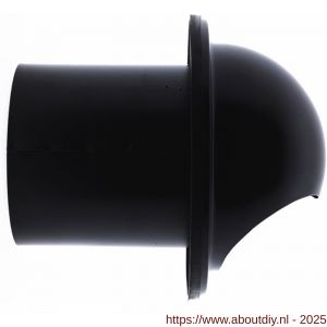 Nedco ventilatie stalen bolrooster met terugslagklep met grofmazig gaas diameter 150 mm zwart - A24001393 - afbeelding 2