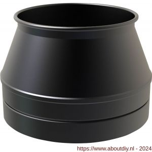Nedco rookgasafvoer 80 mm bovenaansluitstuk dubbelwandig-enkelwandig zwart - A24000205 - afbeelding 1