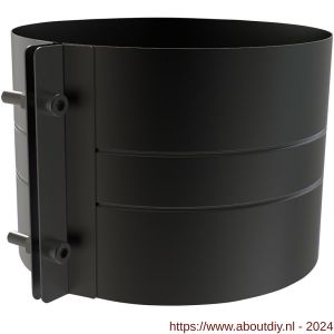Nedco rookgasafvoer dubbelwandig diameter 80 mm brede klemband zwart - A24000256 - afbeelding 1