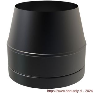 Nedco rookgasafvoer dubbelwandig 80 mm conisch eindstuk zwart - A24000232 - afbeelding 1