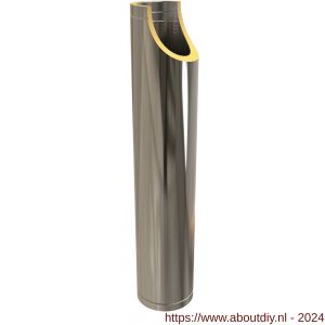 Nedco rookgasafvoer dubbelwandig 80 mm geluiddemper 100 cm - A24000245 - afbeelding 1