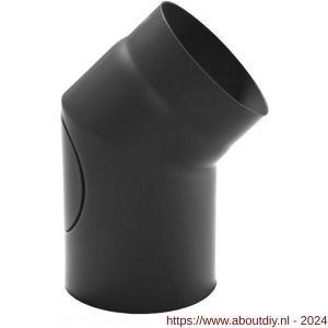 Nedco rookgasafvoer zwart staal 2 mm 150 mm bocht 30 graden - A24000911 - afbeelding 1