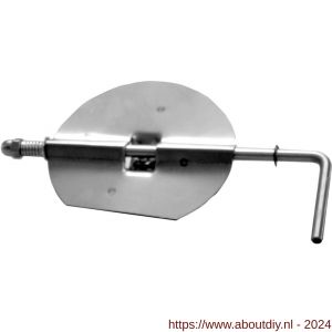 Nedco rookgasafvoer zwart staal 2 mm 150 mm klepsleutel - A24000916 - afbeelding 1