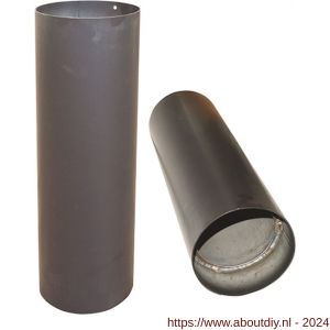 Nedco rookgasafvoer zwart staal 2 mm 150 mm pijp 50 cm met condensring - A24000929 - afbeelding 1