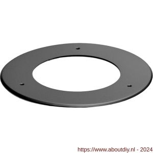 Nedco rookgasafvoer zwart staal 2 mm 180 mm rozet met schroeven - A24000941 - afbeelding 1