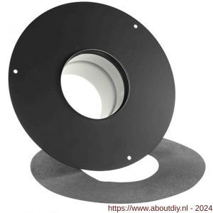 Nedco rookgasafvoer palletkachel diameter 80 mm afdekplaat met manchet zwart - A24000554 - afbeelding 1