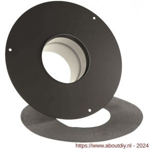 Nedco pelletkachel toebehoren diameter 80 mm nisbus met afdekplaat zwart - A24003834 - afbeelding 1