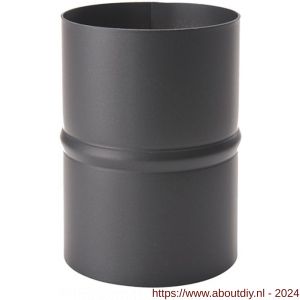 Nedco pelletkachel toebehoren diameter 80 mm verloop mannelijk-mannelijk zwart - A24003845 - afbeelding 1