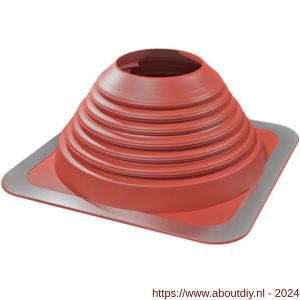 Nedco rookgasafvoersysteem Silicone dakdoorvoer 0-45 graden diameter 101-178 mm rood (280x280mm) - A24000991 - afbeelding 1