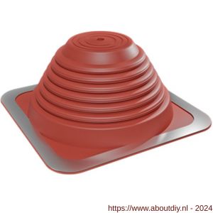 Nedco rookgasafvoersysteem Silicone dakdoorvoer 0-45 graden diameter 6-102 mm rood (203x203mm) - A24000990 - afbeelding 1