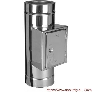 Nedco rookgasafvoer dubbelwandig 200 mm T-stuk met inspectieluik - A24000506 - afbeelding 1