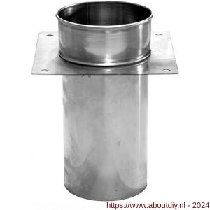 Nedco rookgasafvoer enkelwandig afdekplaat met manchette 100 mm - A24000549 - afbeelding 1