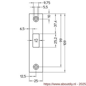 Nemef sluitplaat P 624/17/T bulk per 10 - A19502003 - afbeelding 2