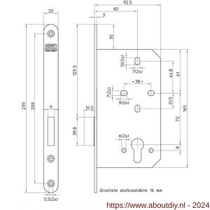 Nemef cilinder insteek kastslot 638/2-60 - A19500738 - afbeelding 2