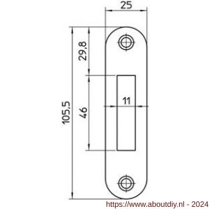 Nemef sluitplaat P 636/12/U bulk per 10 - A19502047 - afbeelding 2