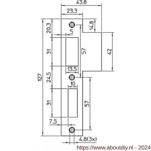Nemef sluitplaat P 1266/12/T bulk per 10 - A19502040 - afbeelding 2