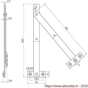 Nemef raamschaar dubbel 2110/12-180 bulk per 10 - A19502496 - afbeelding 2