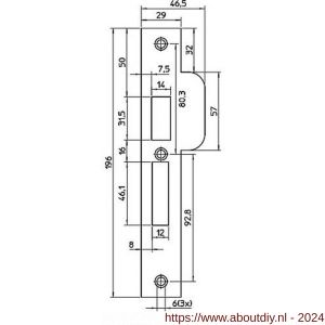 Nemef sluitplaat P 4109/17/T DR draairichting 2+4 bulk per 10 - A19501956 - afbeelding 2