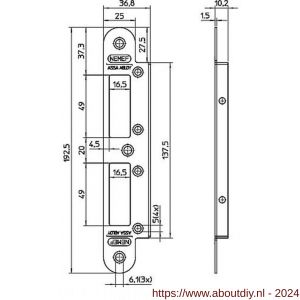 Nemef middensluitplaat P 4900/17/U bulk per 30 - A19501980 - afbeelding 2