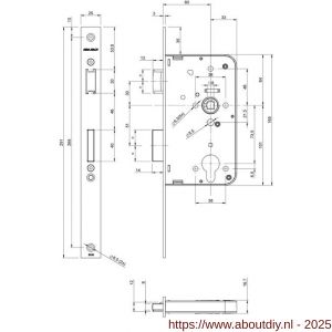 Assa Abloy vervangingsslot RC-uitsparing ter vervanging van type EC201 EC201V242317T25 - A19500595 - afbeelding 2