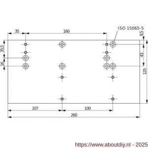 Assa Abloy tandem montageplaat DCA121-----EV1- - A19502157 - afbeelding 2