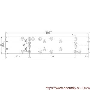 Assa Abloy montageplaat DCA126-------40 - A19502158 - afbeelding 1