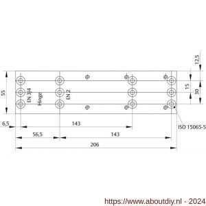 Assa Abloy montageplaat DCA161-----EV1- - A19502165 - afbeelding 2