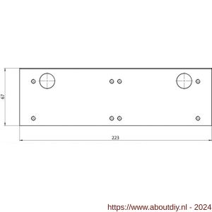 Assa Abloy montageplaat voor glasdeur DCA164-----EV1- - A19502167 - afbeelding 2
