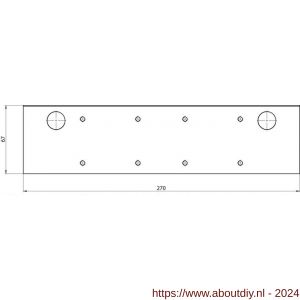 Assa Abloy montageplaat voor glasdeur DCA166-----EV1- - A19502169 - afbeelding 2