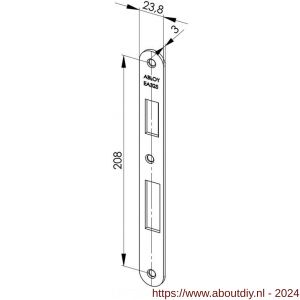 Abloy sluitplaat voor stompe deur EA325 - A19502055 - afbeelding 2