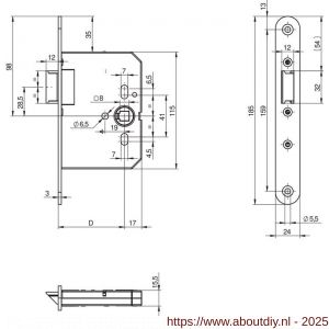 Assa Abloy loopslot N10020008X2001B - A19501123 - afbeelding 2