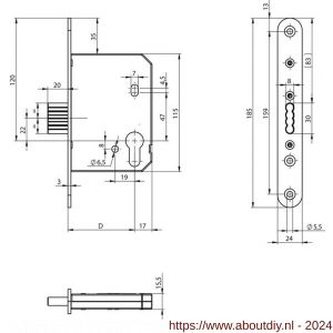 Assa Abloy cilinder insteek kastslot N1003000XX2001B - A19500723 - afbeelding 2