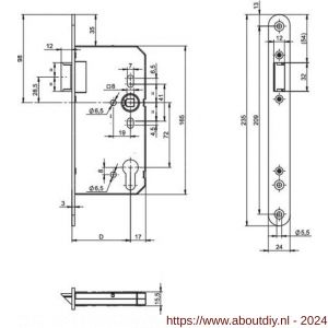 Assa Abloy cilinderloopslot N1005000811000L - A19500751 - afbeelding 2