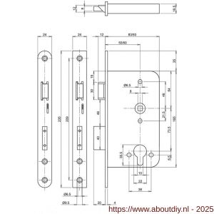 Assa Abloy veiligheidspaniekdeurslot RC-uitsparing 242817T2450-1 - A19500869 - afbeelding 2