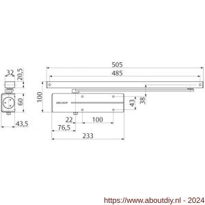 Assa Abloy deurdranger EN 3 DC135-----DEV1- - A19502083 - afbeelding 2