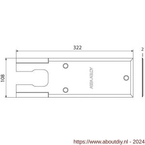 Assa Abloy afdekplaat voor DC420 DCCP307-----SSS - A19502309 - afbeelding 1