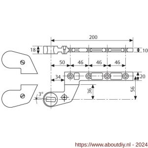 Assa Abloy onderarm MA039200 - A19502314 - afbeelding 1