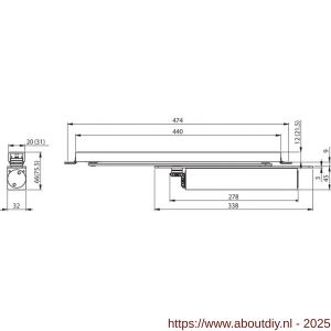 Assa Abloy Cam-Motion inbouw deurdranger EN 1-4 DC8404-----EV1- - A19502109 - afbeelding 2