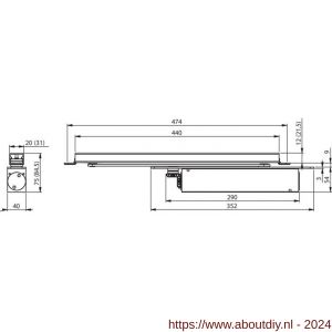 Assa Abloy Cam-Motion inbouw deurdranger EN 1-5 DC860------EV1- - A19502111 - afbeelding 2
