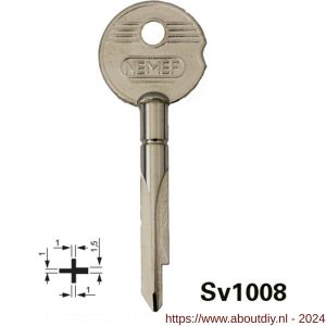 Nemef sleutel SV 1008N bulk per 25 - A19501693 - afbeelding 1