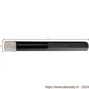 Labor EE001200 tegelboor Diamant 12.0x80 mm koker - A50301686 - afbeelding 1