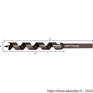 Labor FS190460 slangenboor No-Axis zeskant 19.0x385/460 mm koker - A50304020 - afbeelding 1