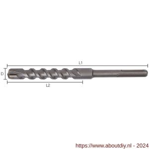 Labor GI140370 SDS Max hamerboor 4-snijder 14.0x250/370 mm clip - A50303929 - afbeelding 1