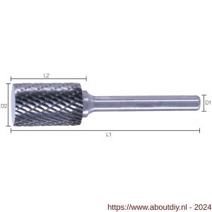 Labor RBUB1600 HM stiftfrees universele vertanding type B cilinder met kopvertanding 16.0x25/70 mm koker - A50303577 - afbeelding 1