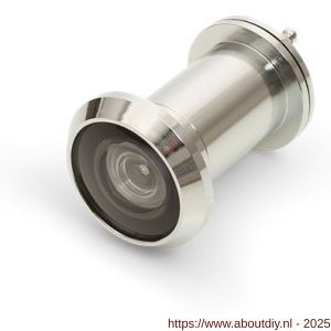 Dulimex DX DRS 210B deurspion Big Eye 200 graden diameter 22 mm deurdikte 35-60 mm met afsluitklepje krasvaste glazen lens massief messing verchroomd - A30204952 - afbeelding 1