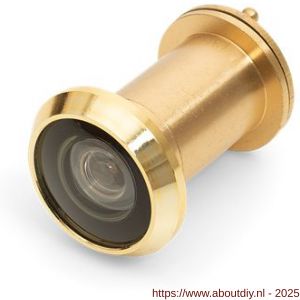 Dulimex DX DRS 211B deurspion Big Eye 200 graden diameter 22 mm deurdikte 35-60 mm met afsluitklepje krasvaste glazen lens massief messing gepolijst - A30204949 - afbeelding 1