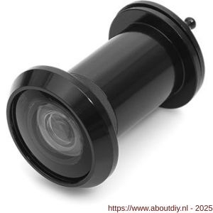 Dulimex DX DRS 213B deurspion Big Eye 200 graden diameter 22 mm deurdikte 35-60 mm met afsluitklepje krasvaste glazen lens zwart - A30204951 - afbeelding 1