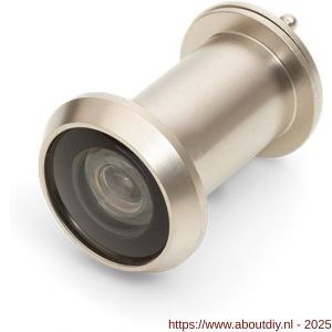 Dulimex DX DRS 216B deurspion Big Eye 200 graden diameter 22 mm deurdikte 35-60 mm met afsluitklepje krasvaste glazen lens massief messing RVS finish - A30204954 - afbeelding 1