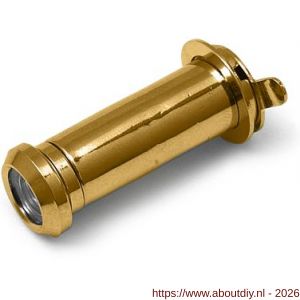 Dulimex DX DRS 161B deurspion 160 graden diameter 12 mm deurdikte 31-56 mm met afsluitklepje massief messing gepolijst - A30204283 - afbeelding 1