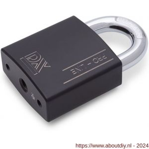 Dulimex DX HSPRO 50 O BE hangslot DX PRO-line SKG* 50 mm verschillend sluitend open beugel 3 sleutels en security card zwart - A30204143 - afbeelding 1